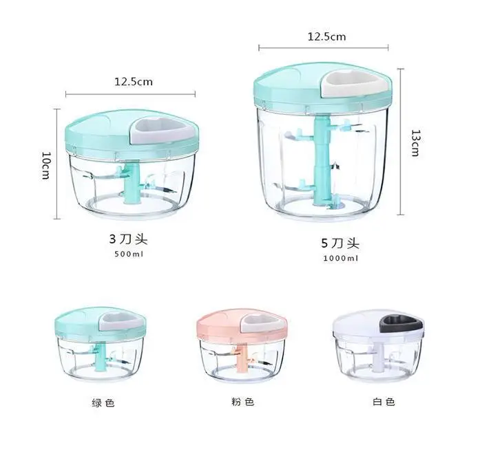 

500/1000ml Garlic Masher Garlic Press Vegetable Chili Meat Garlic Chopper Press Masher Machine Kitchen Gadgets