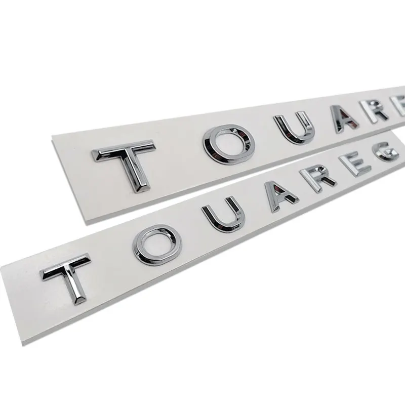 

3D наклейка из АБС-пластика с буквенным логотипом для Volkswagen Touareg, значок для багажника автомобиля, декоративная наклейка, серебряный/sub-черны...