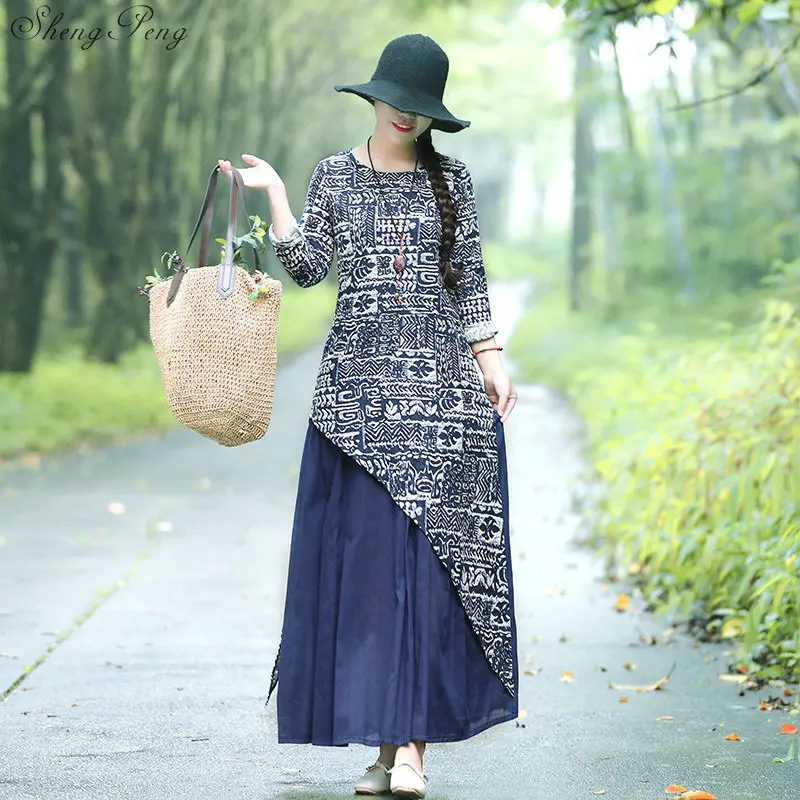 Вьетнамское платье Ao Dai в стиле пэчворк для женщин женское платье-Ципао с цветами