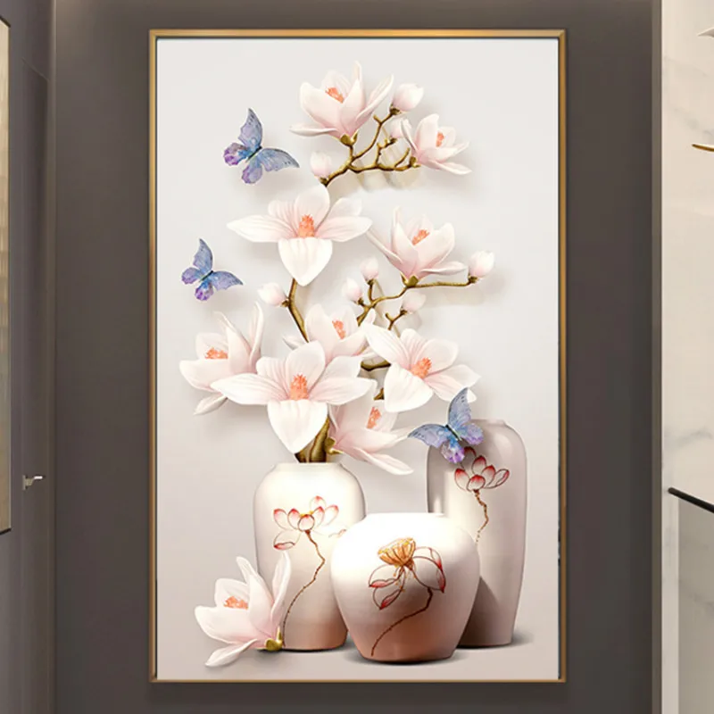 Алмазная живопись орхидеей 50*80 см цветок в вазе DIY частичная или полная вышивка