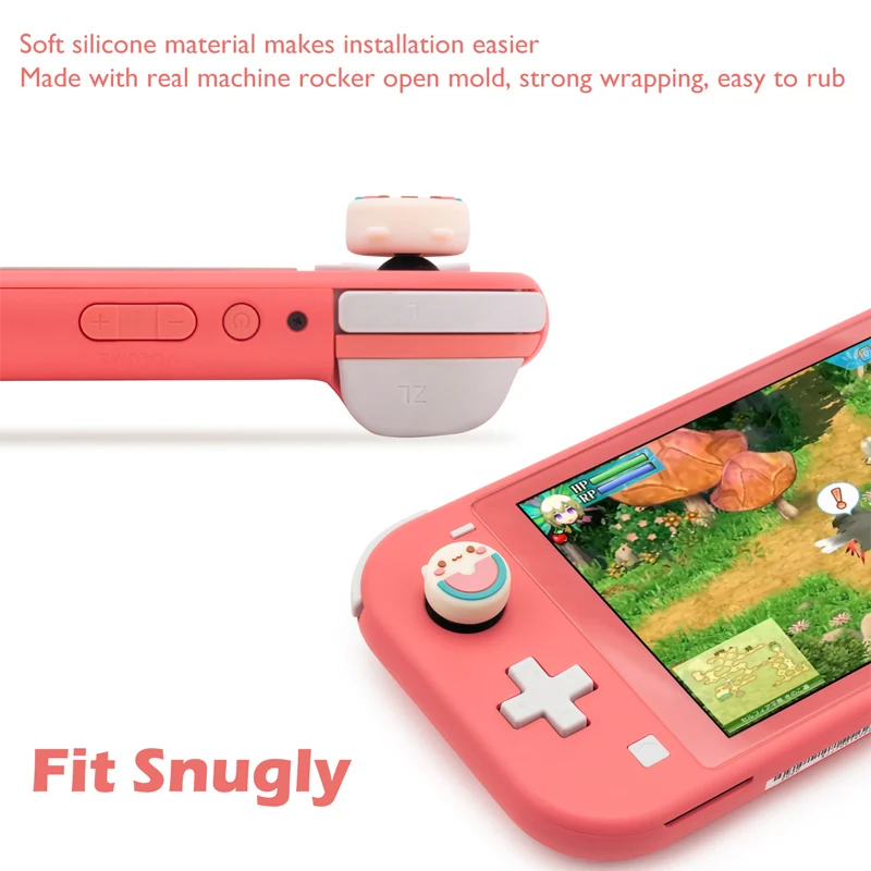 Милые ручки для больших пальцев с медведем и кошкой джойстика Nintendo Switch |