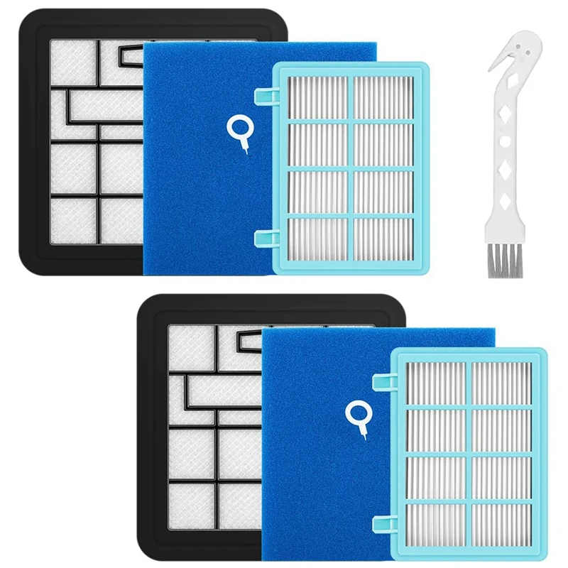 

HOT！-2 Pack FC9332-09 FC8010 Filter For FC8010 / 01, FC9331 / 09, FC9332 / 09,Hepa Filters Motor Filters Foam Filters