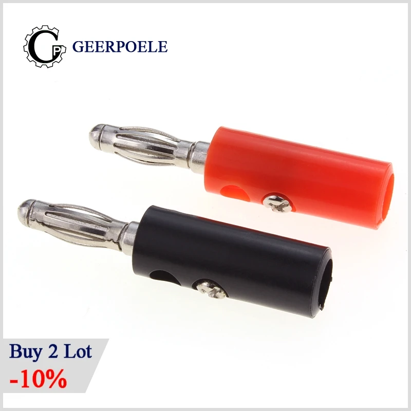 10 шт./лот 5 черный красный фонарь Тип никелирование 4 мм разъемы пластиковый