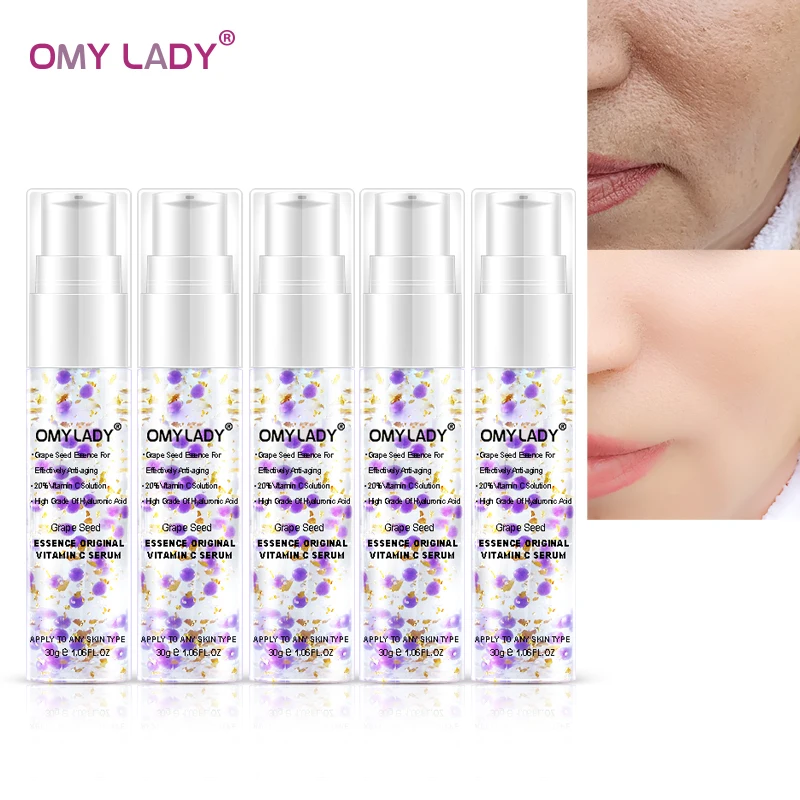 

5PCS OMY LADY Grape Seed Essence Original Vitamin C Serum Face Cream Liquid Essence Delay Aging Reduce Wrinkle Moisturizing Skin