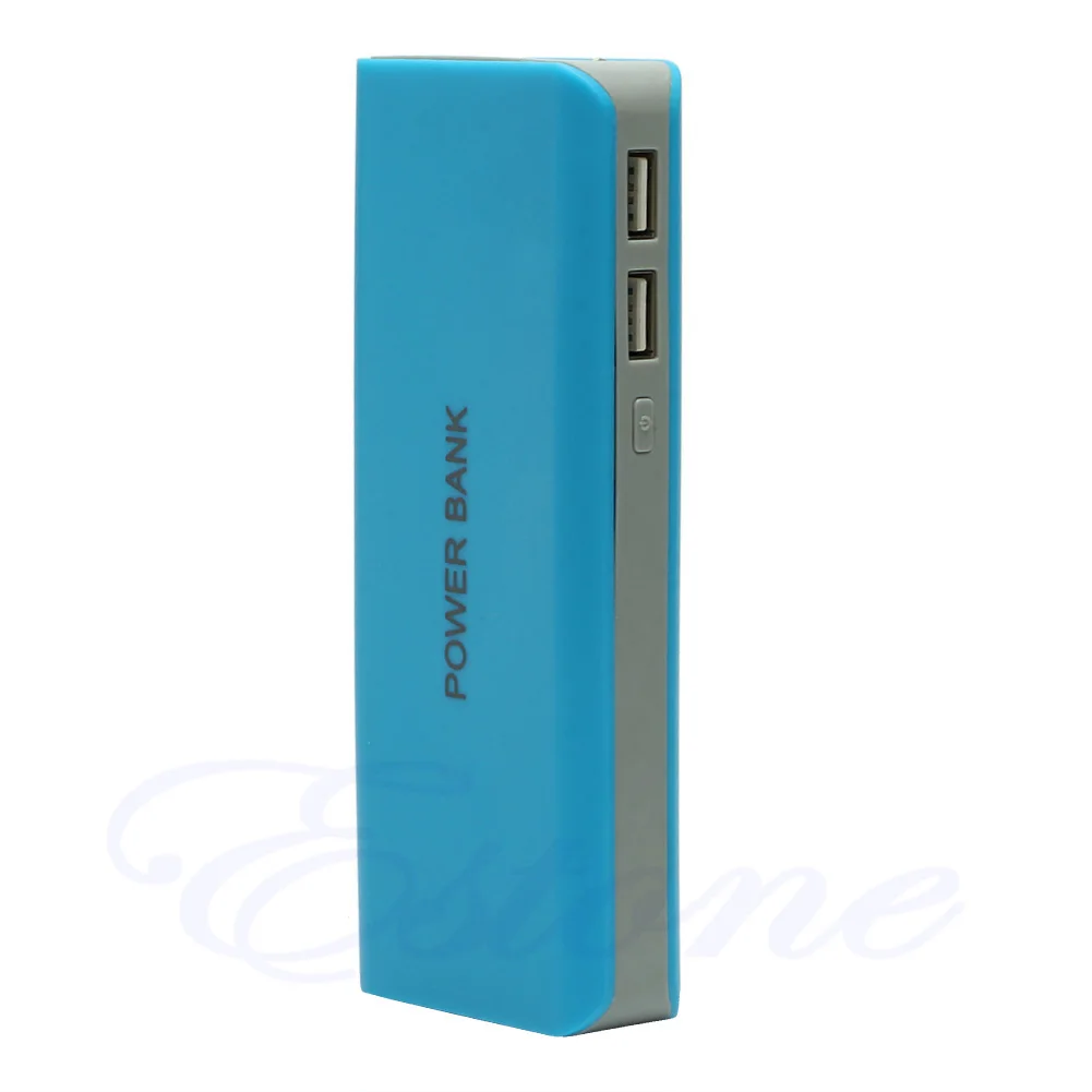 Двойной USB светодиодный 18650 Внешний аккумулятор зарядное устройство чехол DIY