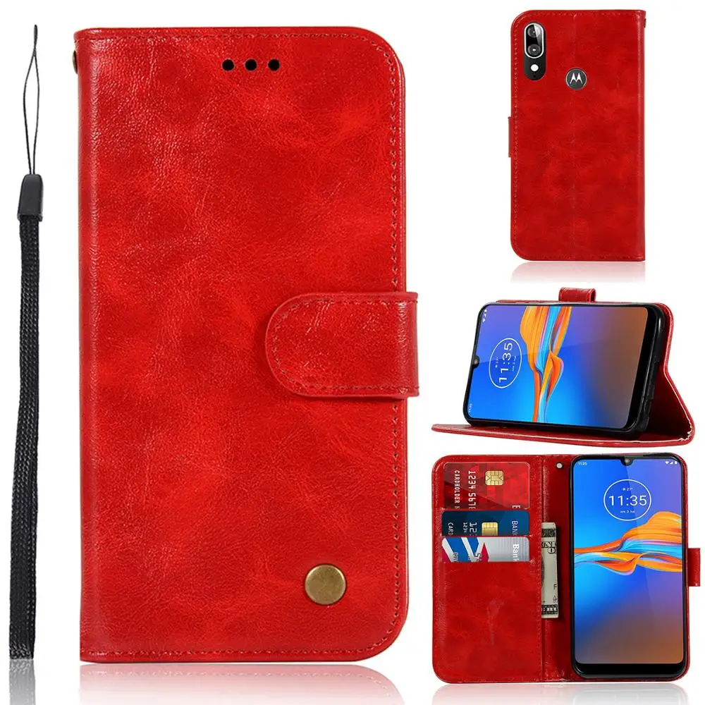 Мягкий ТПУ винтажный кожаный бумажник флип чехол для телефона Moto X4 E6 Plus G5S E4 EU Z Force