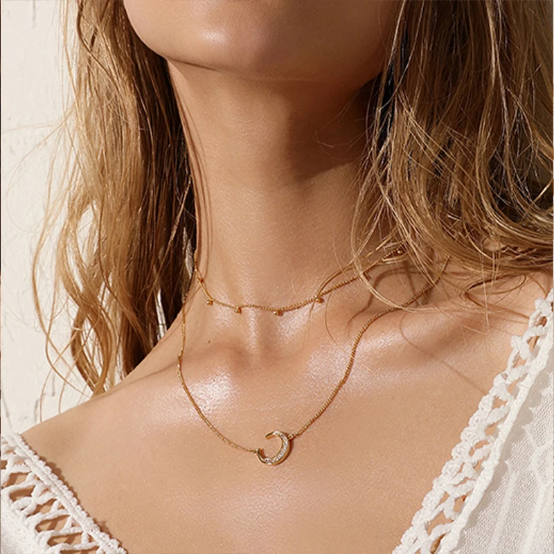 MWM boho multi layer necklace for women Party birthday wear jewellery moon coin pendant heart | Украшения и аксессуары