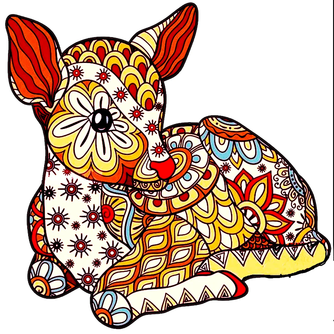 

Wooden Jigsaw Puzzle Deer Puzzle Board Set Toy Interesting Wooden Puzzles For Adults Kids Christmas Gifts Educational Games Toys