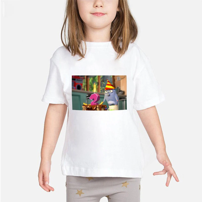 

Summer New Fashion Cute Cartoon Bear Printed Children T-shirt Boys Girls Short Sleeve Tshirts Kids Casual Pink Tops Tee
