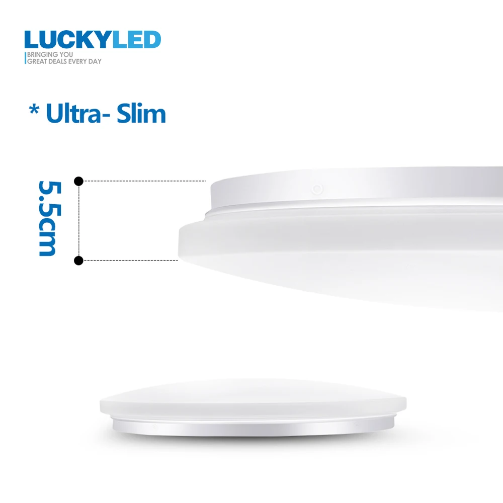 Современный светодиодный потолочный светильник 24 Вт 36 48 AC 85 265V Светодиодный с