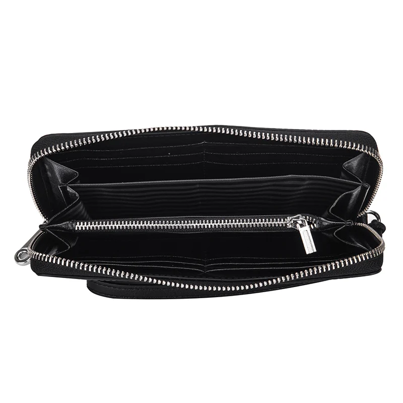 Мужские кошельки из натуральной кожи в стиле панк женские с узором виде черепа