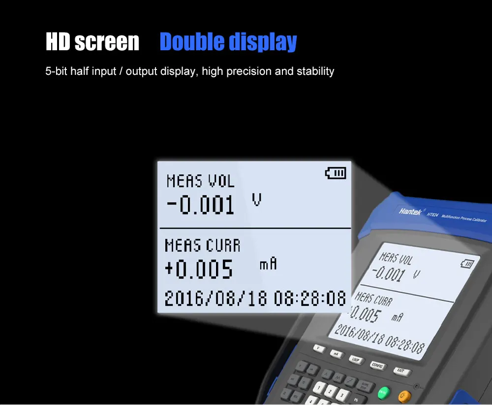 Многофункциональный калибратор процесса Hantek HT824 мультиметр напряжение/ток/сопротивление калибратор пять с половиной источник сигнала