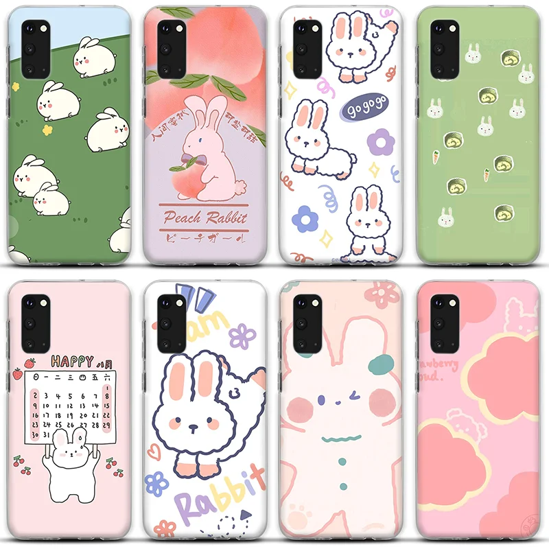 

Чехол с кроликом для Samsung Galaxy S8 S9 S10 S20 S21 Plus Note 20 Ultra 10 9 8 A51 A50 A71 A70 A520