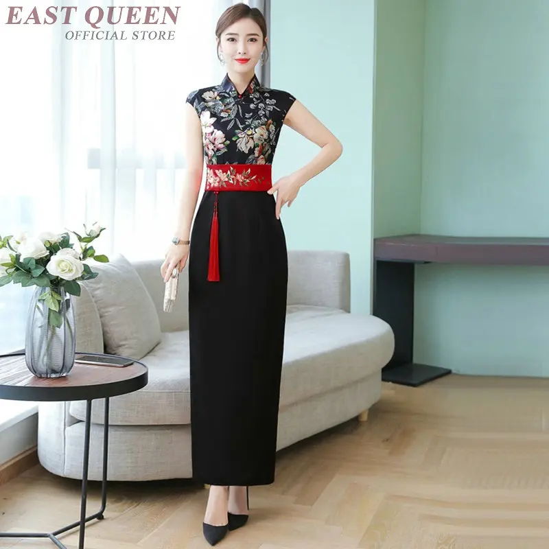 Элегантные китайские платья, вьетнамская одежда, Qipao, высокий разрез, сборная Талия, сексуальное восточное платье, длинное платье Cheongsam Ao Dai, платье TA1786