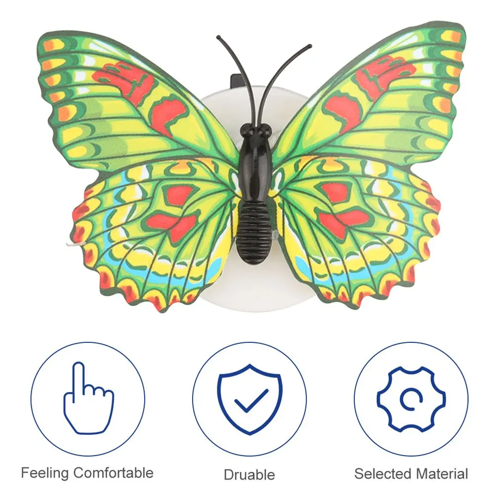 Цветной СВЕТОДИОДНЫЙ светильник в форме бабочки Настенный декор для детской