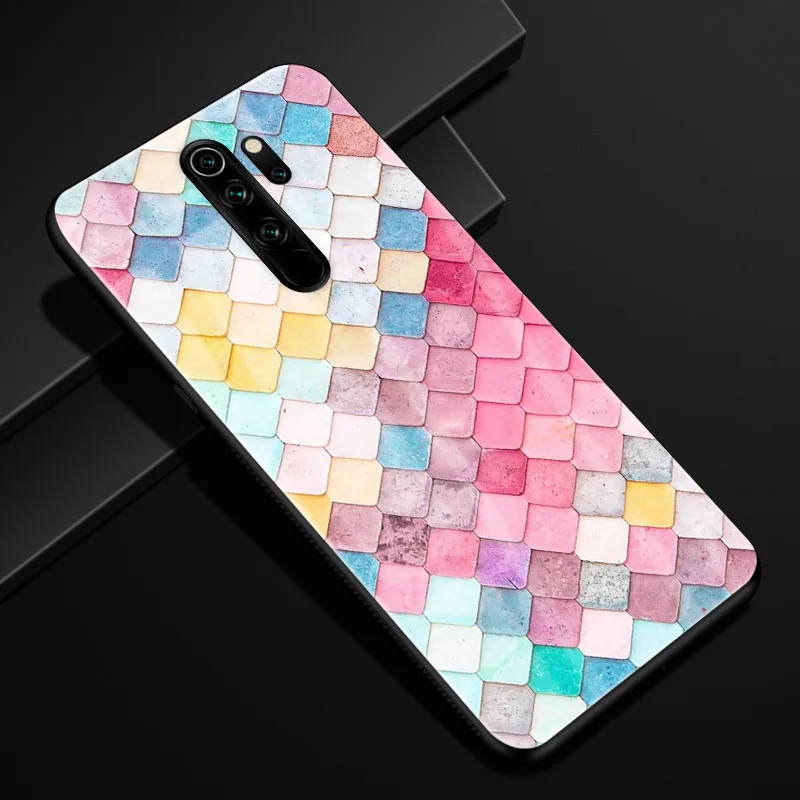 13 Для Xiaomi Redmi Note 8 Pro Чехол силиконовый бампер стекло жесткая задняя крышка для Redmi Note 8 чехол для телефона s Redmi Note8 Pro 8Pro Coque - Цвет: 13