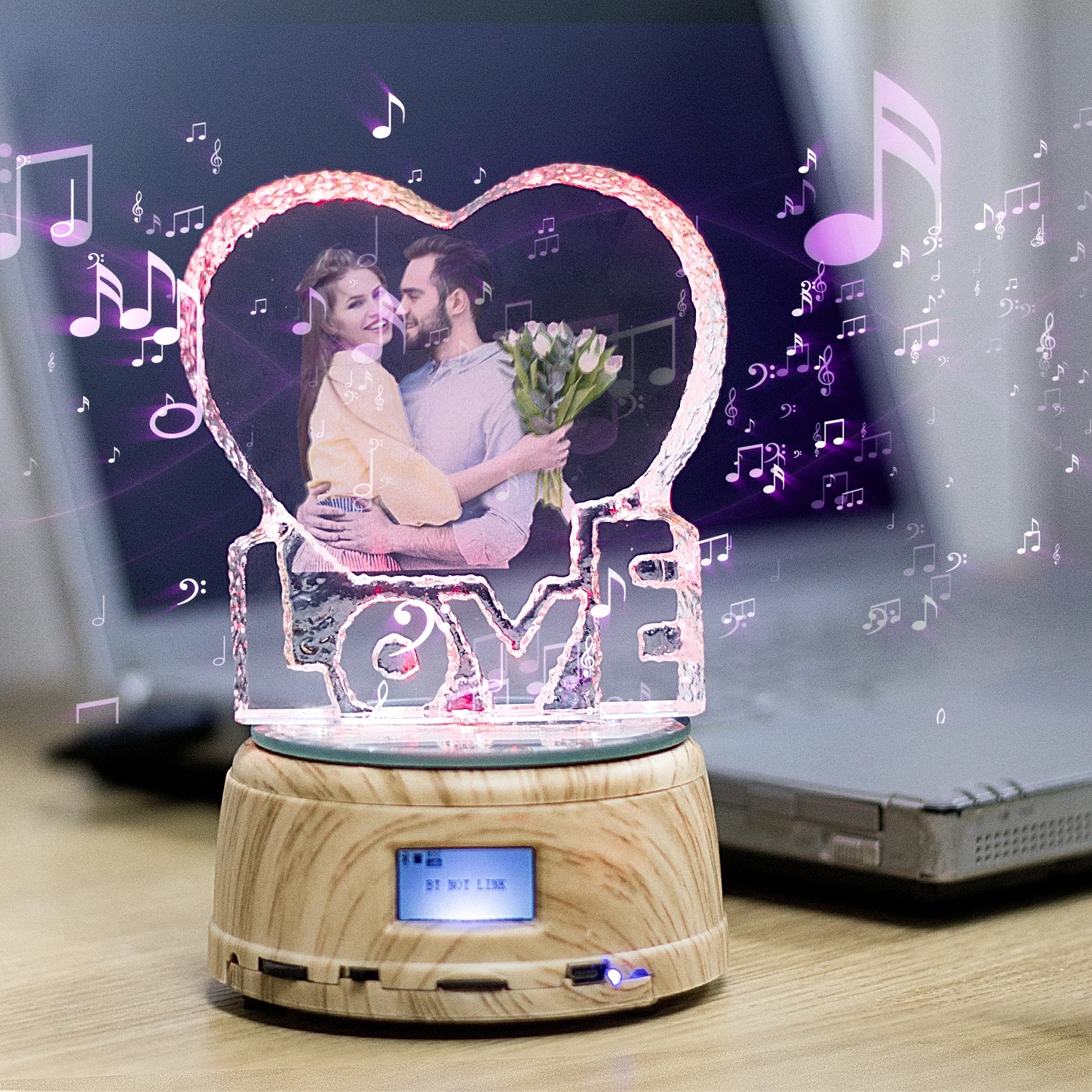 Светильник-ночник с 3D светодиодным дисплеем для фото музыкальных проигрывателей