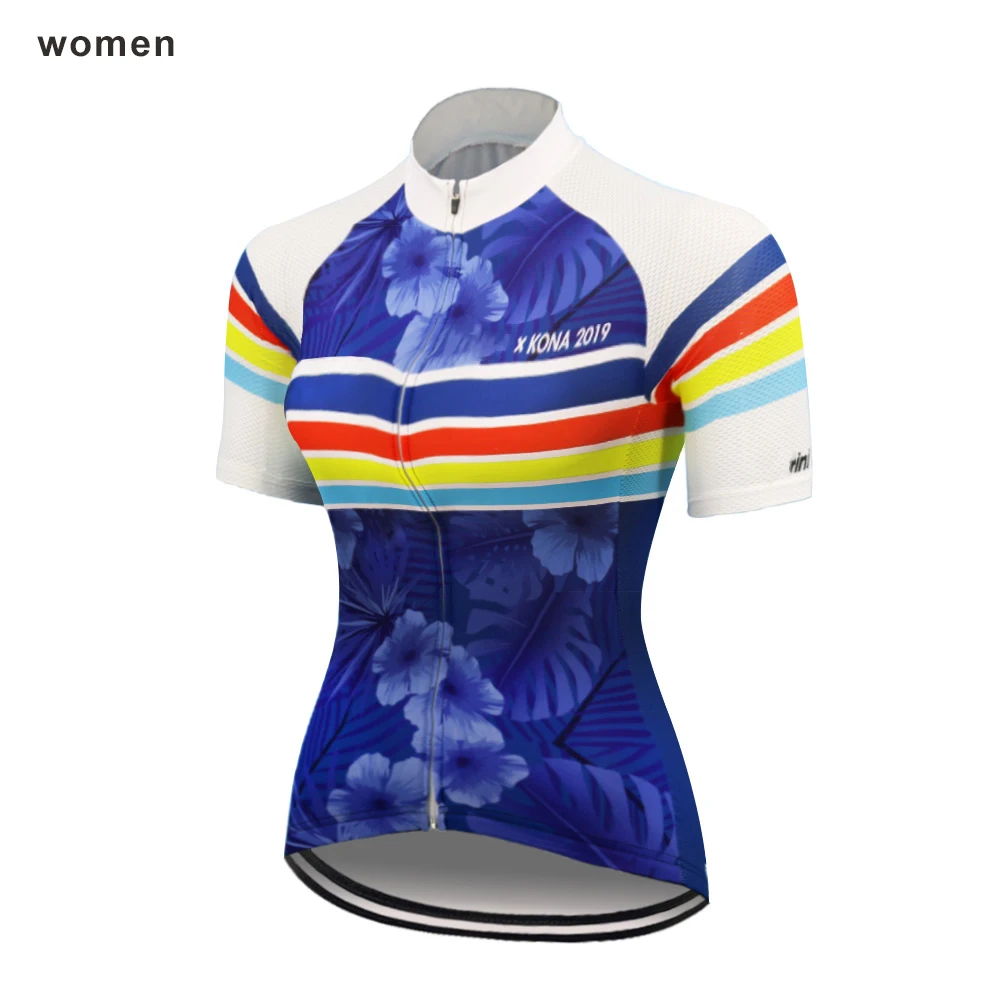 Новинка Женская велосипедная Джерси дышащая летняя одежда для велосипеда синяя