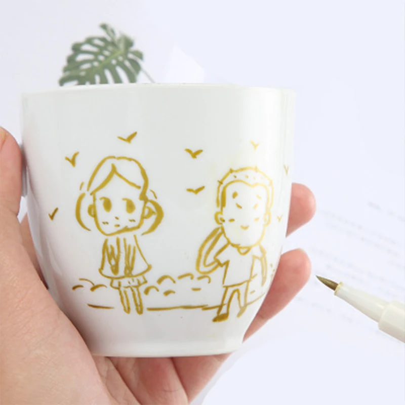 10 шт./упак. мягкая кисть Head STA металлические цветные чернила Водяная ручка для