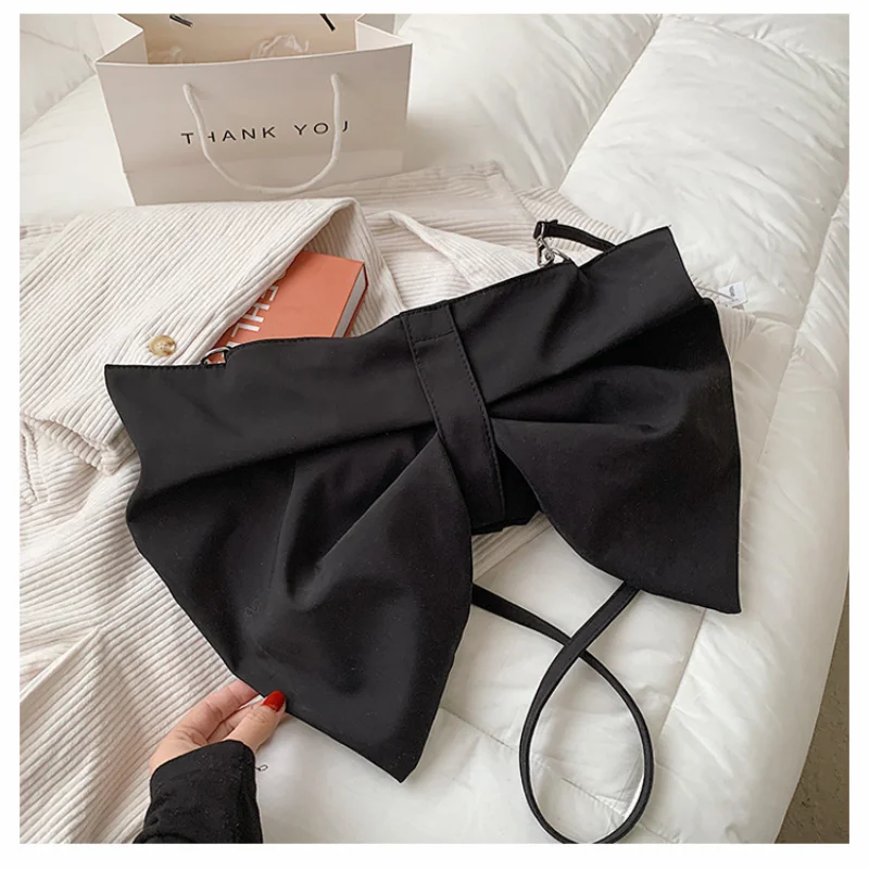 

OIMG Bags For Women Fashion Exquisite Bow Crossbody Bags Female Creative Designer Big Capacity Canvas Shoulder Bag Handbag Tote