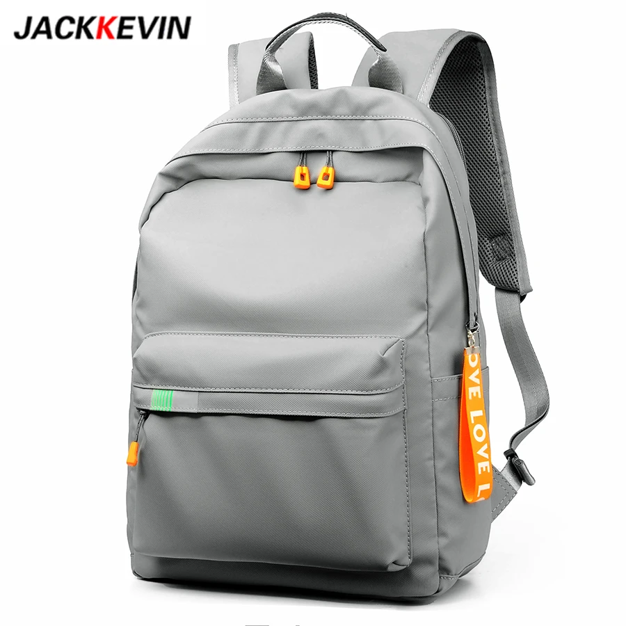 Gray JackKevin, водонепроницаемый нейлоновый рюкзак для женщин, легкий школьный рюкзак для ноутбука, женская школьная сумка для девочек-подростков, Mochilas - Цвет: Gray