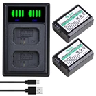 Аккумуляторы для камеры SONY NP-FW50 NP FW50 + двойное зарядное устройство USB с ЖК-дисплеем для Sony Alpha a6500 a6300 a6000 a5000 a3000