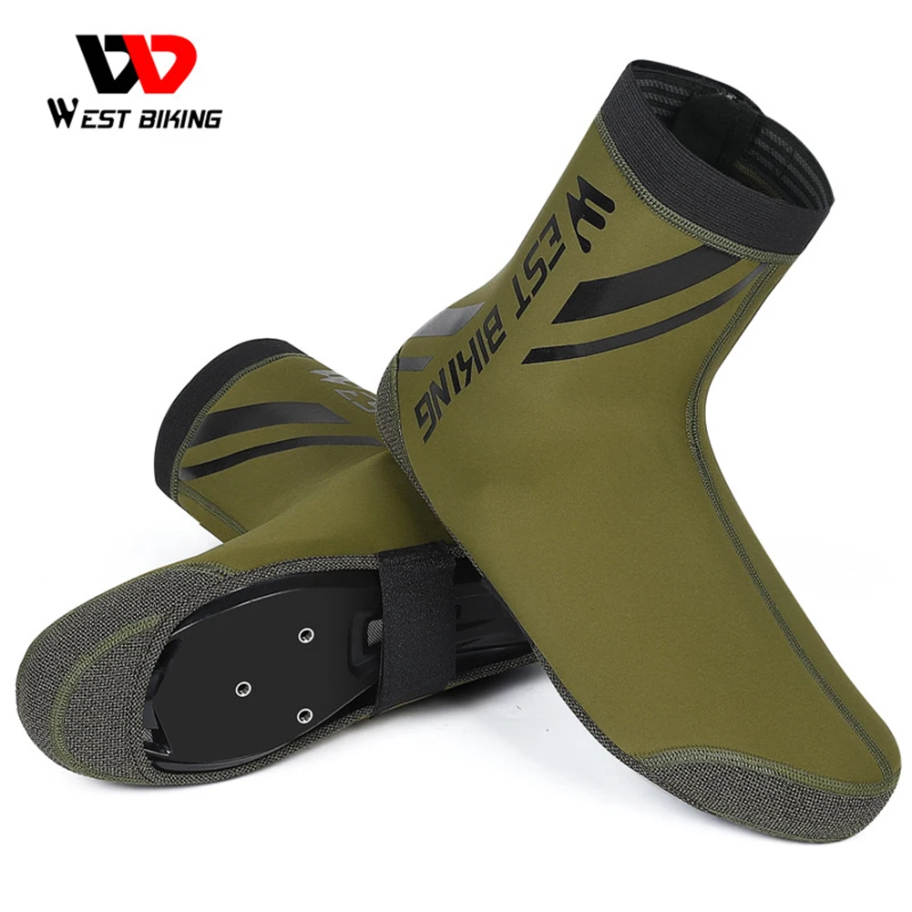 

WEST BIKING Cycling Boot Covers MTB Shoe Covers Winter Warm Thermal Overshoes Waterproof Cycling Shoe Covers Booties For Bike