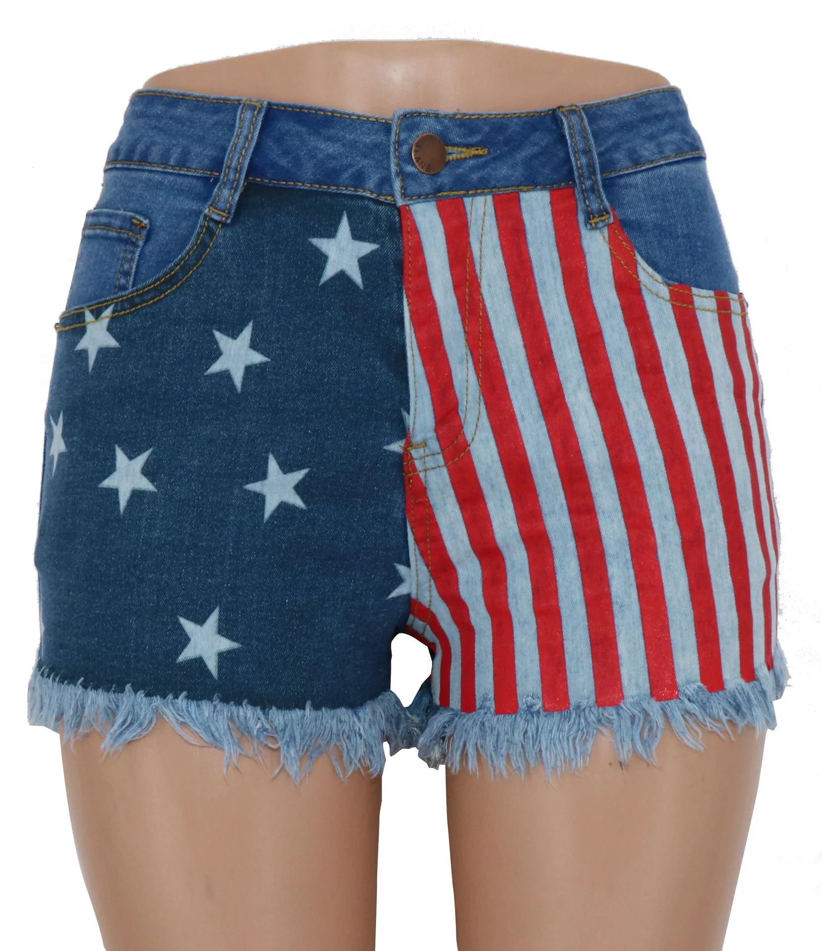 

Printed Shorts and Exploded Super Hot Pants Woman Jeans