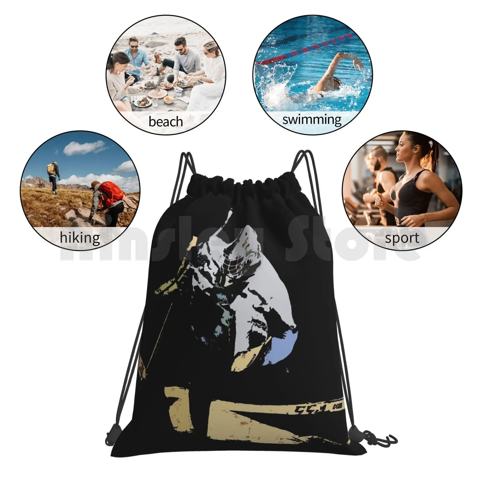 Рюкзак Goaltender для хоккея с шайбой сумка на шнурке верховой езды альпинизма