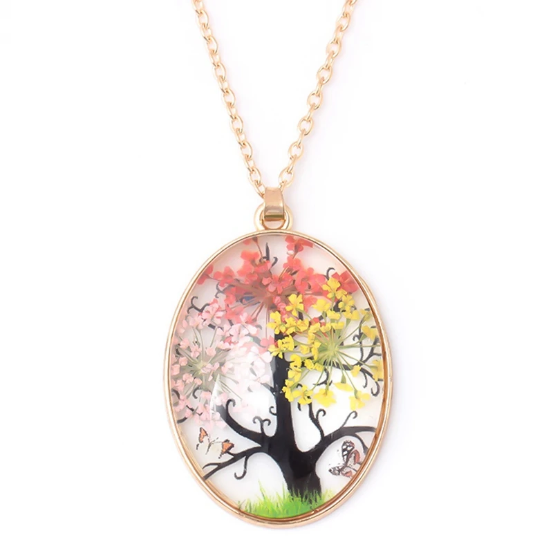 Ожерелье с подвеской в виде дерева овальной формы 1 шт. | Украшения и аксессуары