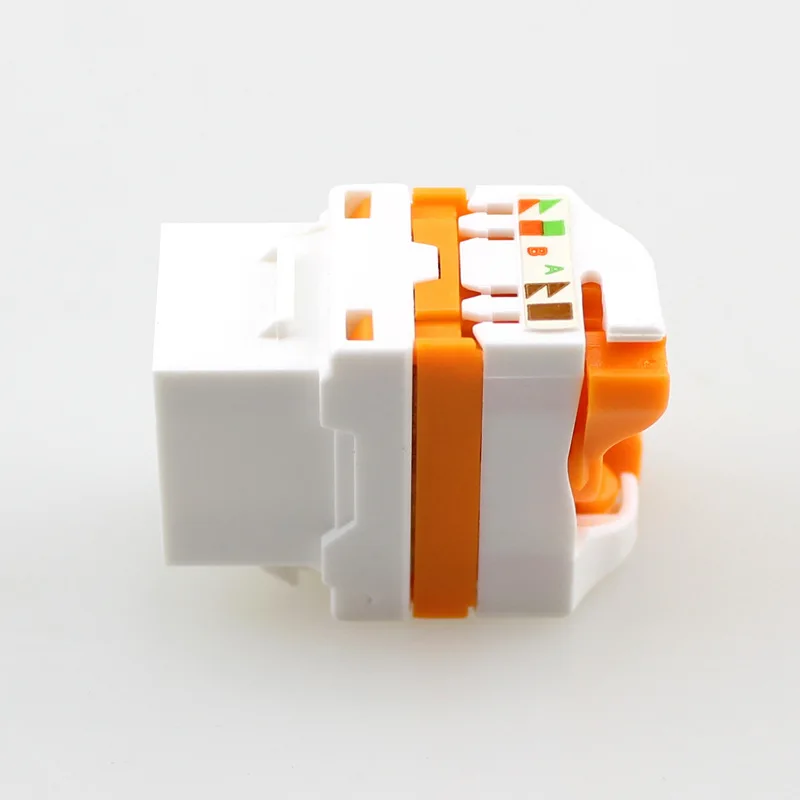 Verkauf Neue 180 Grad Französisch Modul Cat6A Freies Spin Modul RJ45 Modul Netzwerk Keystone Jack Stecker