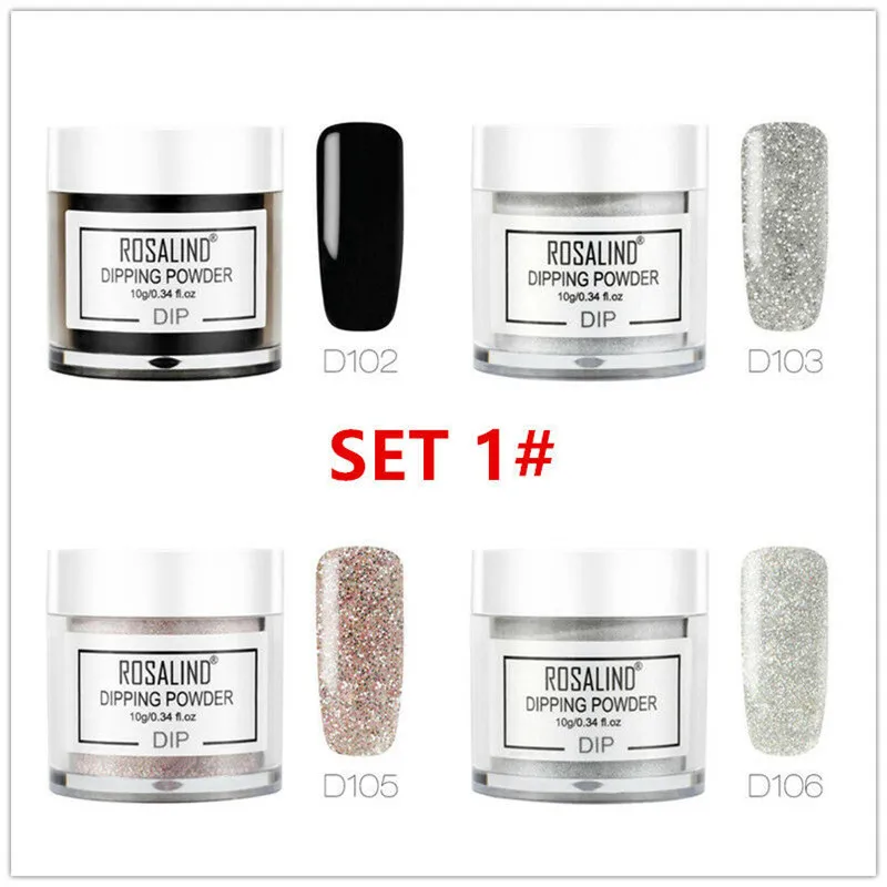 10 г Dip Набор теней для ногтей голографический блеск пигмент порошок 12 пилка сухие
