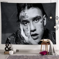hot sale custom lil rapper peep printed tapestry background decorative tapestry various sizes wall hanging decor