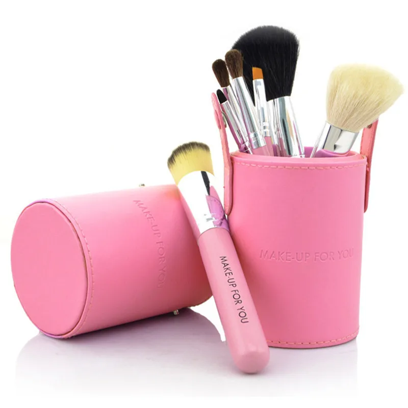 7 шт. набор кистей для макияжа с держателем чехол из искусственной кожи дорожная