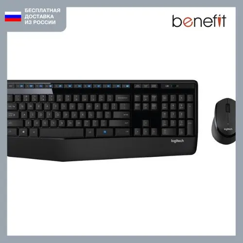 Клавиатура + мышь Logitech Wireless Combo MK345 Black USB (920 008534)|Клавиатуры| |