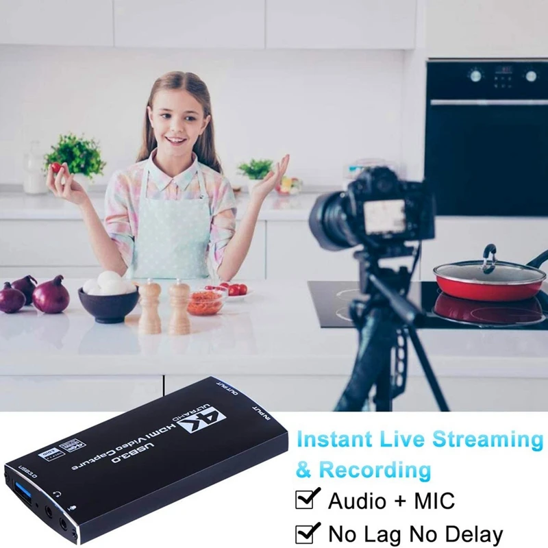 

USB3.0 Video Capture Card, USB to HDMI Converter Compatible with Windows 7/8/8.1/10, Linux, Mac Operating System