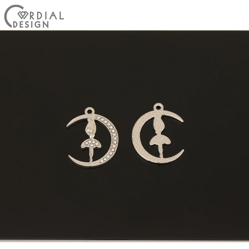 

Cordial Design 50Pcs 19*24MM DIY Charms/Earrings Accessories/Jewelry Findings & Components/Round Shape/Rhinestone Pendant