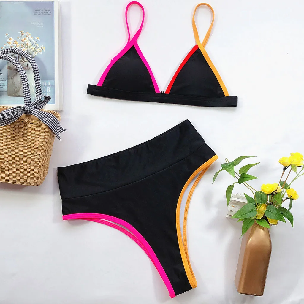 Купальник бикини 2020 Модный женский купальник комплект из 2 предметов купальный