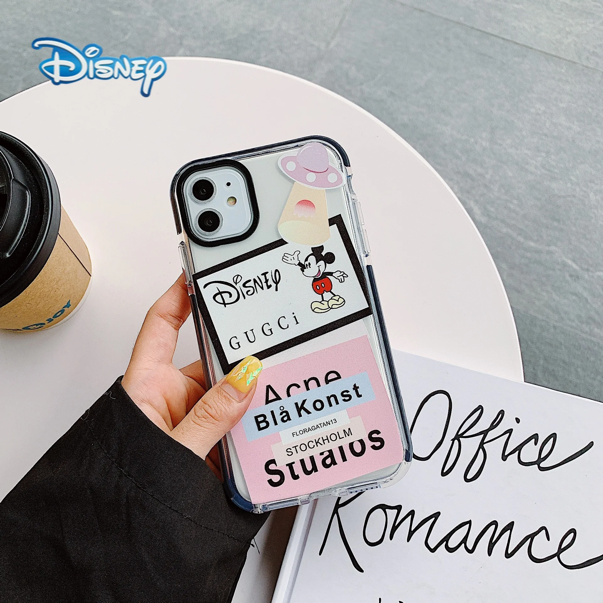 

Disney Mickey Cartoon Luxury Mobile Phone Case for iPhone 13 12 11 Pro Max Mini XR XS Coupe Cute Anti-Fall Protective Covers