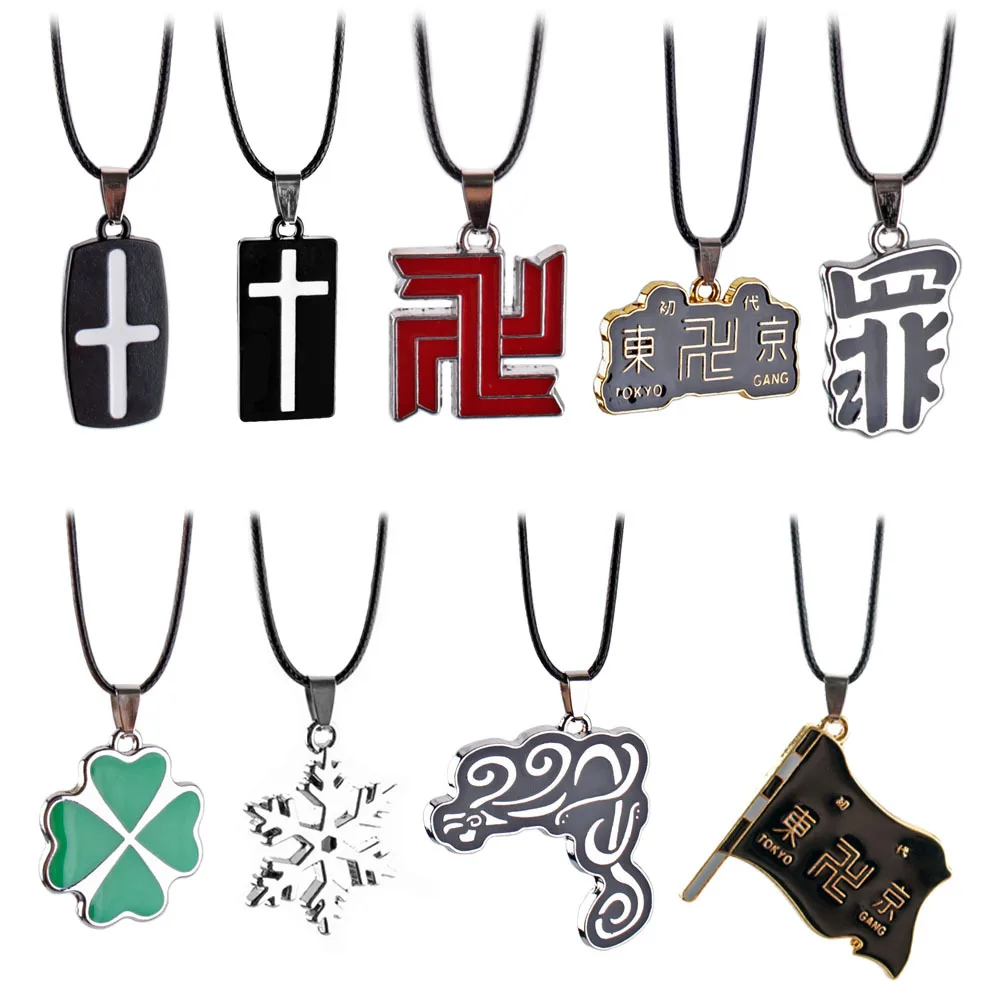

Anime Tokyo Revengers Necklace Hinata Tachibana Pendant Chain Choker Four Leaf Clover Necklaces Charm Gifts Jewelry collares