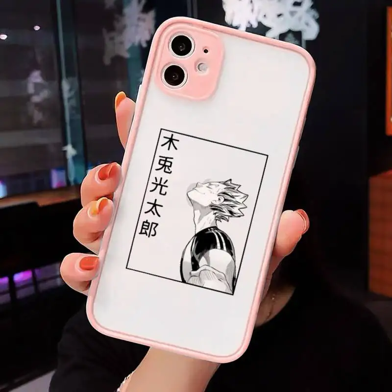 

Anime Oya Oya Oya Haikyuu Love Volleyball Phone Case matte transparent For iphone 7 8 11 12 plus mini x xs xr pro max cover