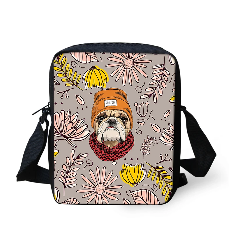 Милая Повседневная сумка через плечо с французским бульдогом, брендовая оригинальная сумка-мессенджер с животными для девушек, женская диз...