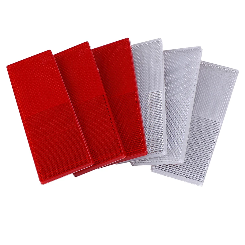 

2pcs Safurance Bike Truck Trailer Car Plastic Reflective Reflector Workplace Safety Night Safety Warning Sticker Tape