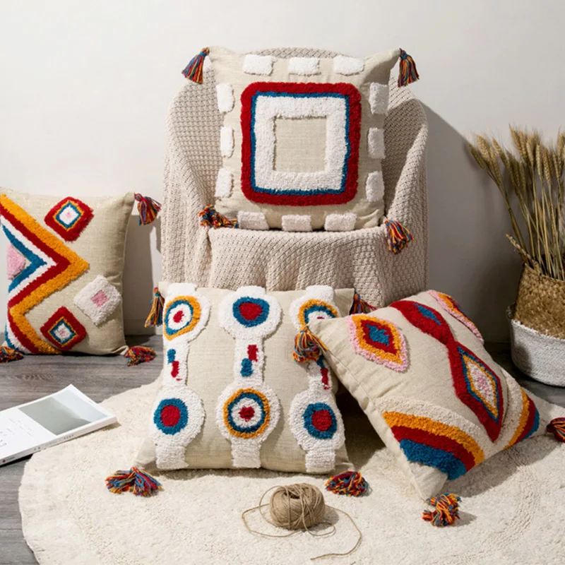 45X45 см квадратная подушка крышка Hand-made Вышивка диван-Подушка Чехол Декор накидки