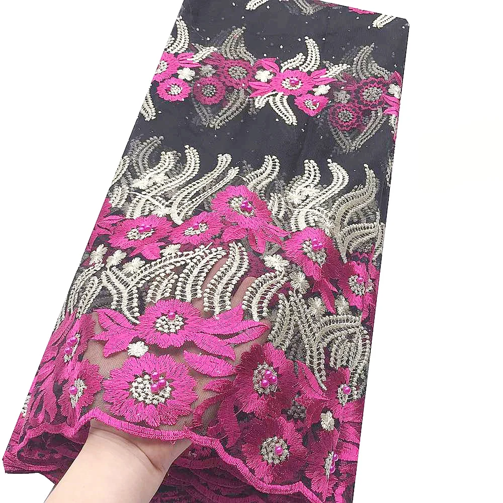 2020 сетчатая Высококачественная французская Тюлевая кружевная ткань с камнями