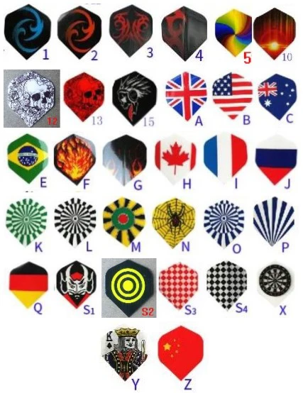 12 шт. Высококачественная Светоотражающая Лазерная электронная дротика с флагом