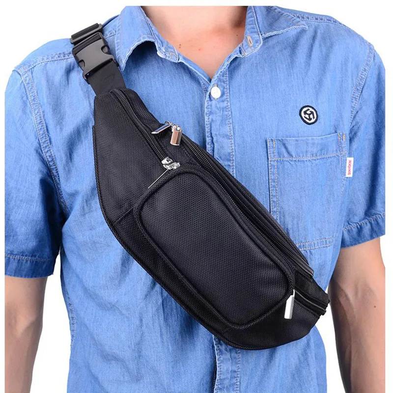 Повседневная Мужская поясная сумка из ДАКРОНА Большая вместительная через плечо