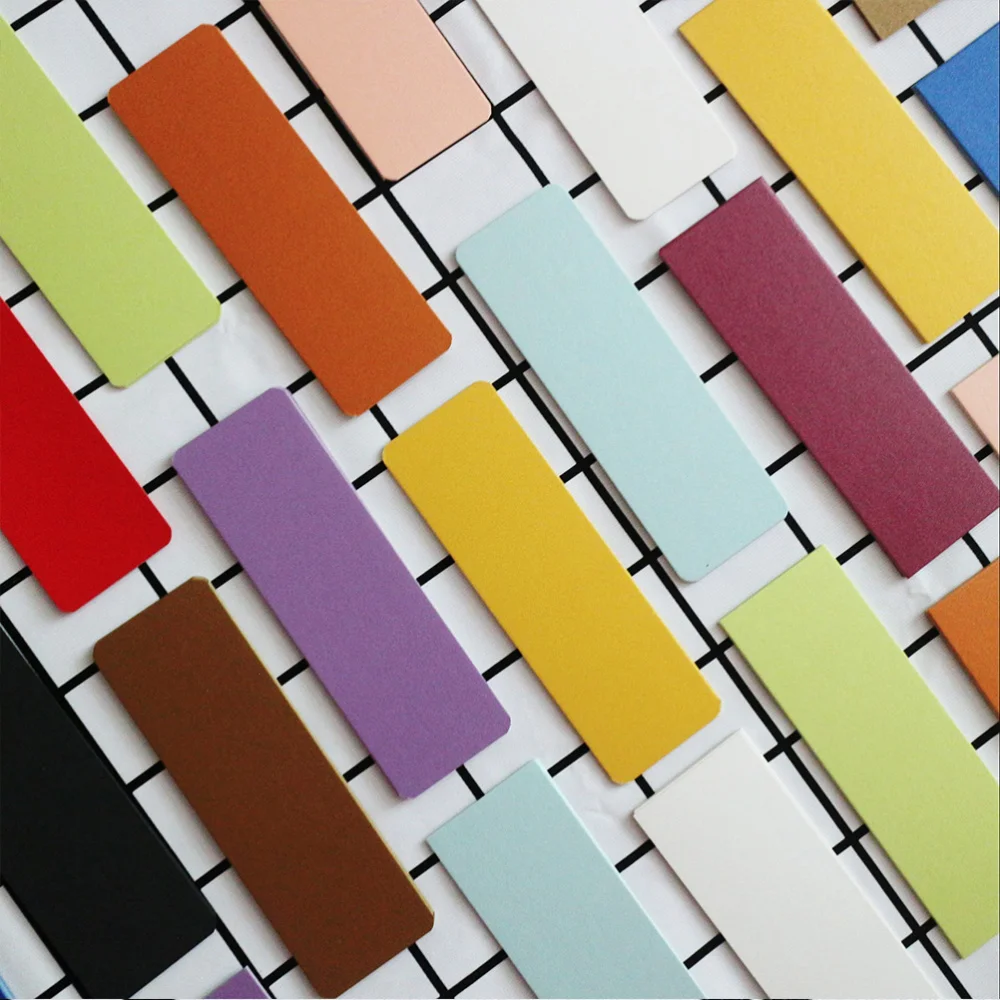 

50pcs Colorful Kraft Paper Blank Kraft DIY Hand Drawing Bookmarks