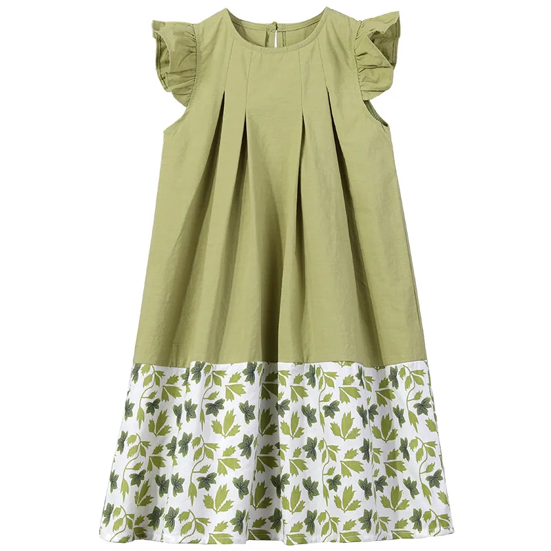 

2021 Summer New Children's Clothing for Middle and Big Children Flying Sleeves Loose Sisters Children Korean Style Dress