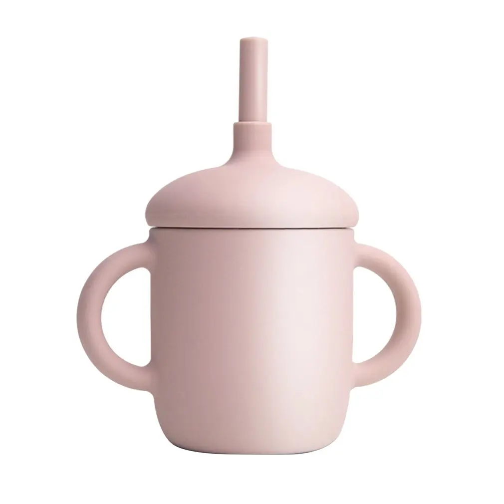 

Kids Silicone Cup Bottle Waterproof Drinkware Feeding Solid Tableware Toddlers For Children Sippy Cup With Lid